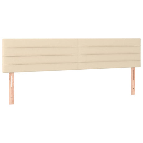 Vidaxl hoofdborden 180x5x78 88 cm stof crèmekleurig