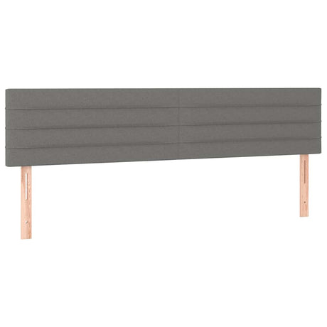 Vidaxl hoofdborden 200x5x78 88 cm stof donkergrijs