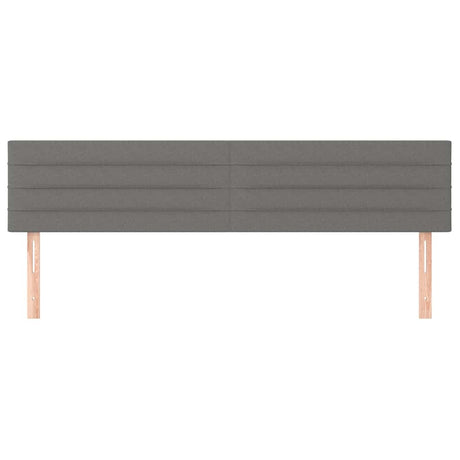 Vidaxl hoofdborden 200x5x78 88 cm stof donkergrijs