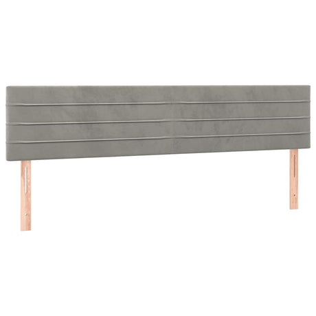 Vidaxl hoofdborden 200x5x78 88 cm fluweel lichtgrijs