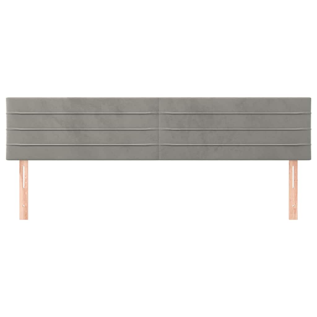 Vidaxl hoofdborden 2 st 100 x 5 x 78 88 cm fluweel lichtgrijs