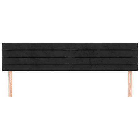 Vidaxl hoofdborden 200x5x78 88 cm fluweel zwart