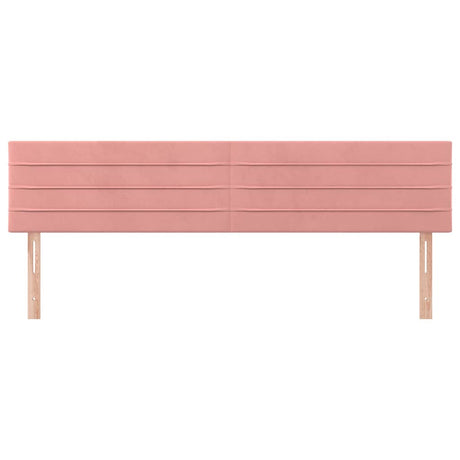Vidaxl hoofdborden 200x5x78 88 cm fluweel roze