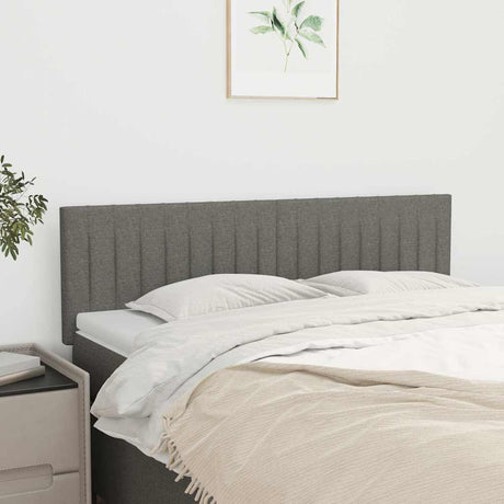 Vidaxl hoofdborden 144x5x78 88 cm stof donkergrijs