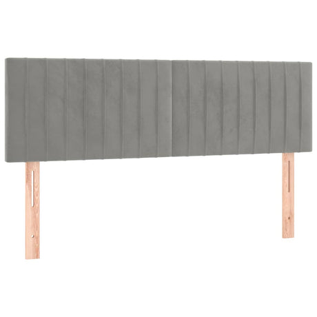 Vidaxl hoofdborden 144x5x78 88 cm fluweel lichtgrijs