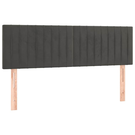 Vidaxl hoofdborden 144x5x78 88 cm fluweel donkergrijs