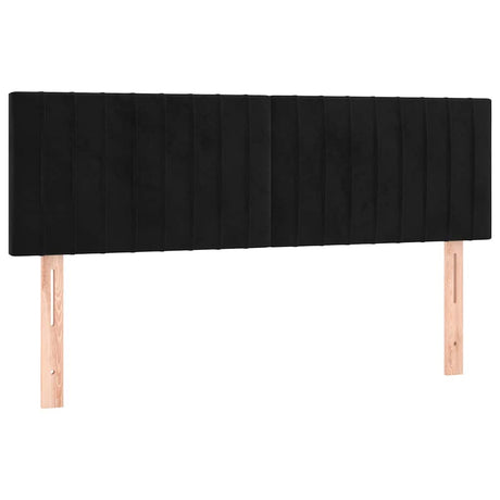 Vidaxl hoofdborden 144x5x78 88 cm fluweel zwart