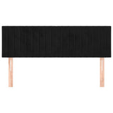 Vidaxl hoofdborden 144x5x78 88 cm fluweel zwart