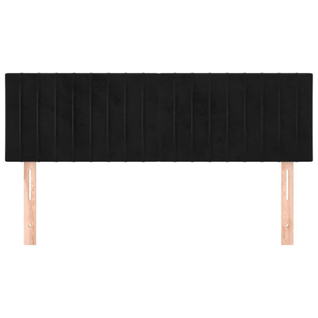 Vidaxl hoofdborden 144x5x78 88 cm fluweel zwart