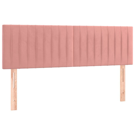 Vidaxl hoofdborden 144x5x78 88 cm fluweel roze