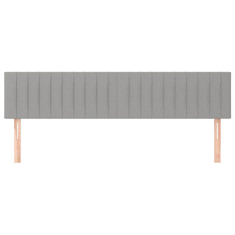 Vidaxl hoofdborden 160x5x78 88 cm stof lichtgrijs
