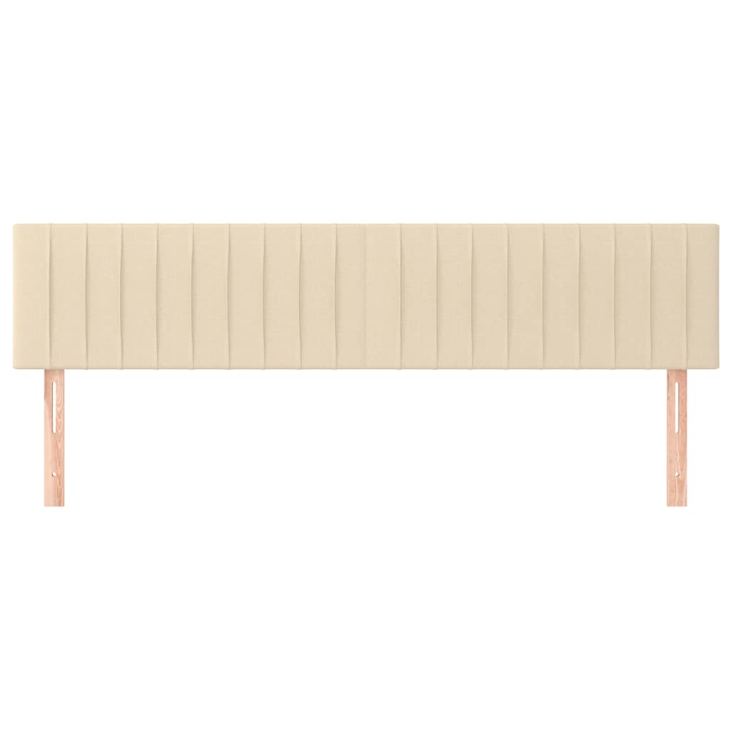 Vidaxl hoofdborden 160x5x78 88 cm stof crèmekleurig