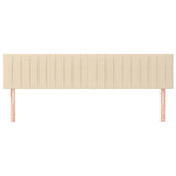 Vidaxl hoofdborden 160x5x78 88 cm stof crèmekleurig
