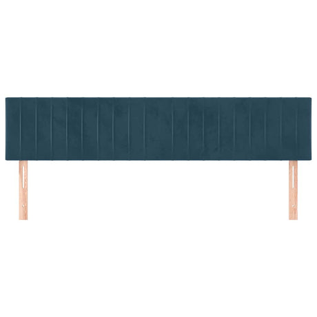 Vidaxl hoofdborden 160x5x78 88 cm fluweel donkerblauw