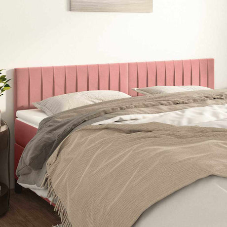 Vidaxl hoofdborden 160x5x78 88 cm fluweel roze