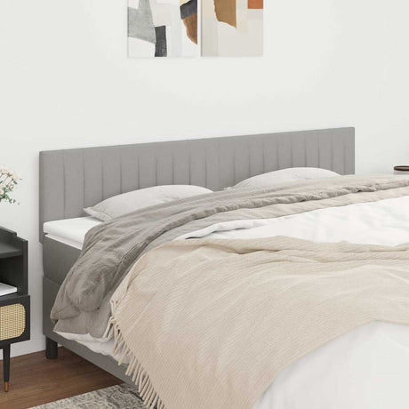 Vidaxl hoofdborden 180x5x78 88 cm stof lichtgrijs