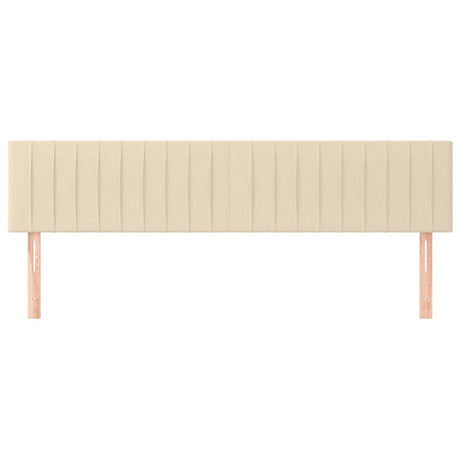 Vidaxl hoofdborden 180x5x78 88 cm stof crèmekleurig