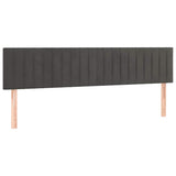 Vidaxl hoofdborden 180x5x78 88 cm fluweel donkergrijs