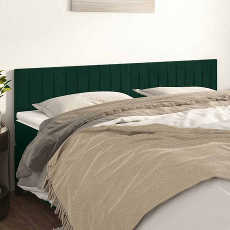 Vidaxl hoofdborden 180x5x78 88 cm fluweel donkergroen