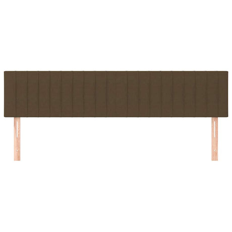 Vidaxl hoofdborden 2 st 100x5x78 88 cm stof donkerbruin