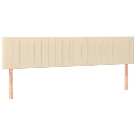 Vidaxl hoofdborden 200x5x78 88 cm stof crèmekleurig