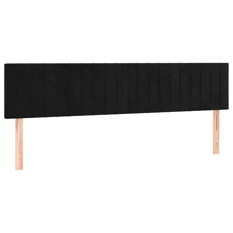 Vidaxl hoofdborden 200x5x78 88 cm fluweel zwart