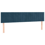 Vidaxl hoofdborden 200x5x78 88 cm fluweel donkerblauw