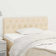 Vidaxl hoofdbord 90x7x78 88 cm stof crèmekleurig