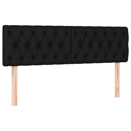 Vidaxl hoofdborden 144x7x78 88 cm stof zwart