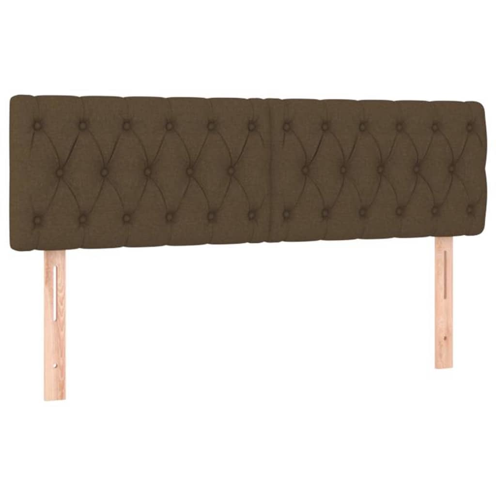 Vidaxl hoofdborden 144x7x78 88 cm stof donkerbruin