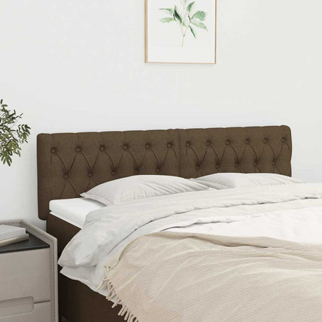 Vidaxl hoofdborden 144x7x78 88 cm stof donkerbruin