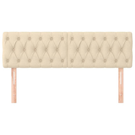 Vidaxl hoofdborden 2 st 72x7x78 88 cm stof crèmekleurig