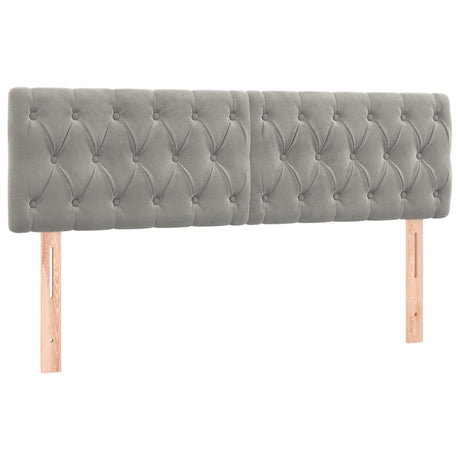 Vidaxl hoofdborden 144x7x78 88 cm fluweel lichtgrijs