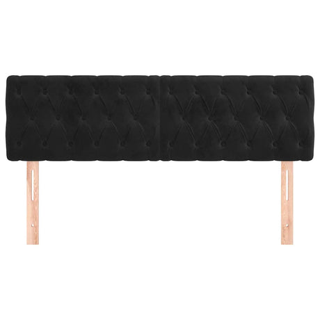 Vidaxl hoofdborden 144x7x78 88 cm fluweel zwart