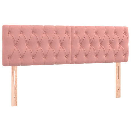 Vidaxl hoofdborden 144x7x78 88 cm fluweel roze