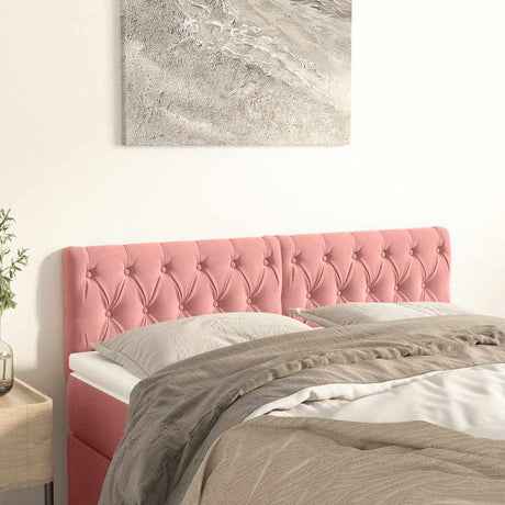 Vidaxl hoofdborden 144x7x78 88 cm fluweel roze