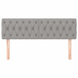 Vidaxl hoofdborden 2 st 80x7x78 88 cm stof lichtgrijs