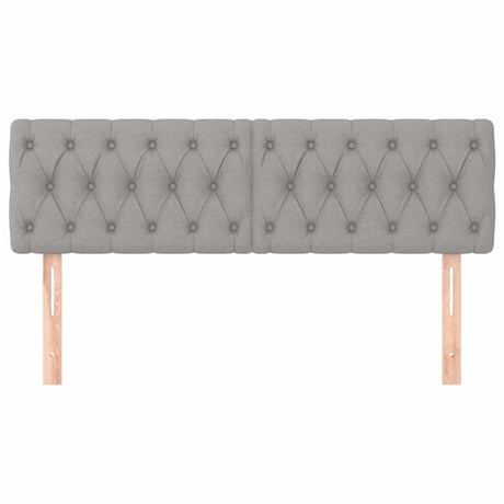 Vidaxl hoofdborden 2 st 80x7x78 88 cm stof lichtgrijs