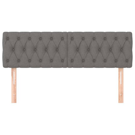 Vidaxl hoofdborden 160x7x78 88 cm stof donkergrijs