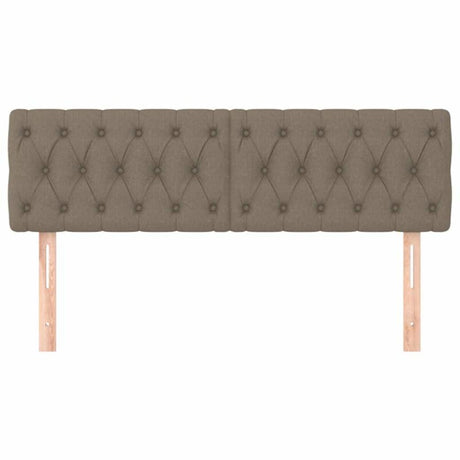 Vidaxl hoofdborden 2 st 80x7x78 88 cm stof taupe