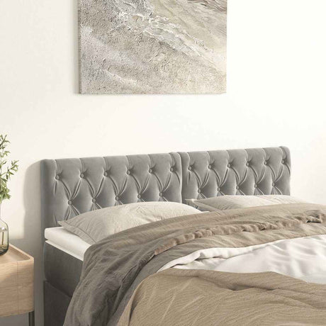 Vidaxl hoofdborden 160x7x78 88 cm fluweel lichtgrijs