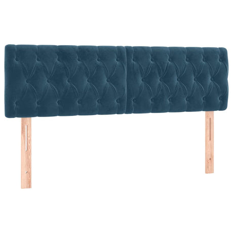Vidaxl hoofdborden 160x7x78 88 cm fluweel donkerblauw