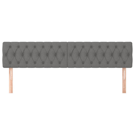 Vidaxl hoofdborden 2 st 90x7x78 88 cm stof donkergrijs