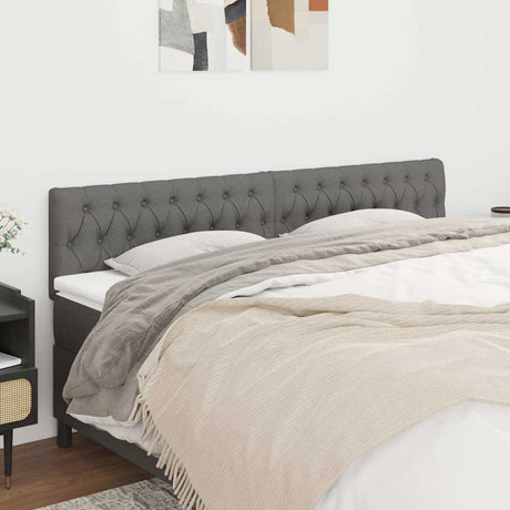 Vidaxl hoofdborden 180x7x78 88 cm stof donkergrijs