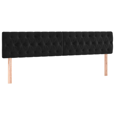 Vidaxl hoofdborden 180x7x78 88 cm fluweel zwart