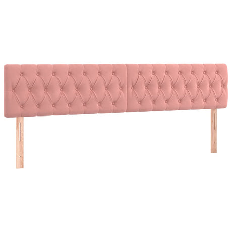 Vidaxl hoofdborden 180x7x78 88 cm fluweel roze