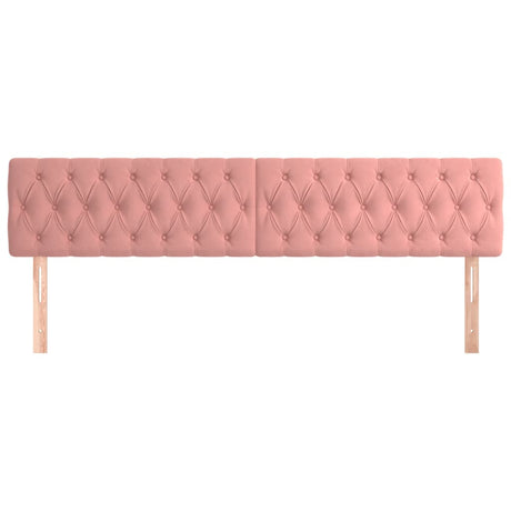 Vidaxl hoofdborden 180x7x78 88 cm fluweel roze