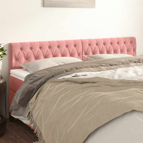 Vidaxl hoofdborden 180x7x78 88 cm fluweel roze