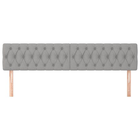 Vidaxl hoofdborden 2 st 100x7x78 88 cm stof lichtgrijs