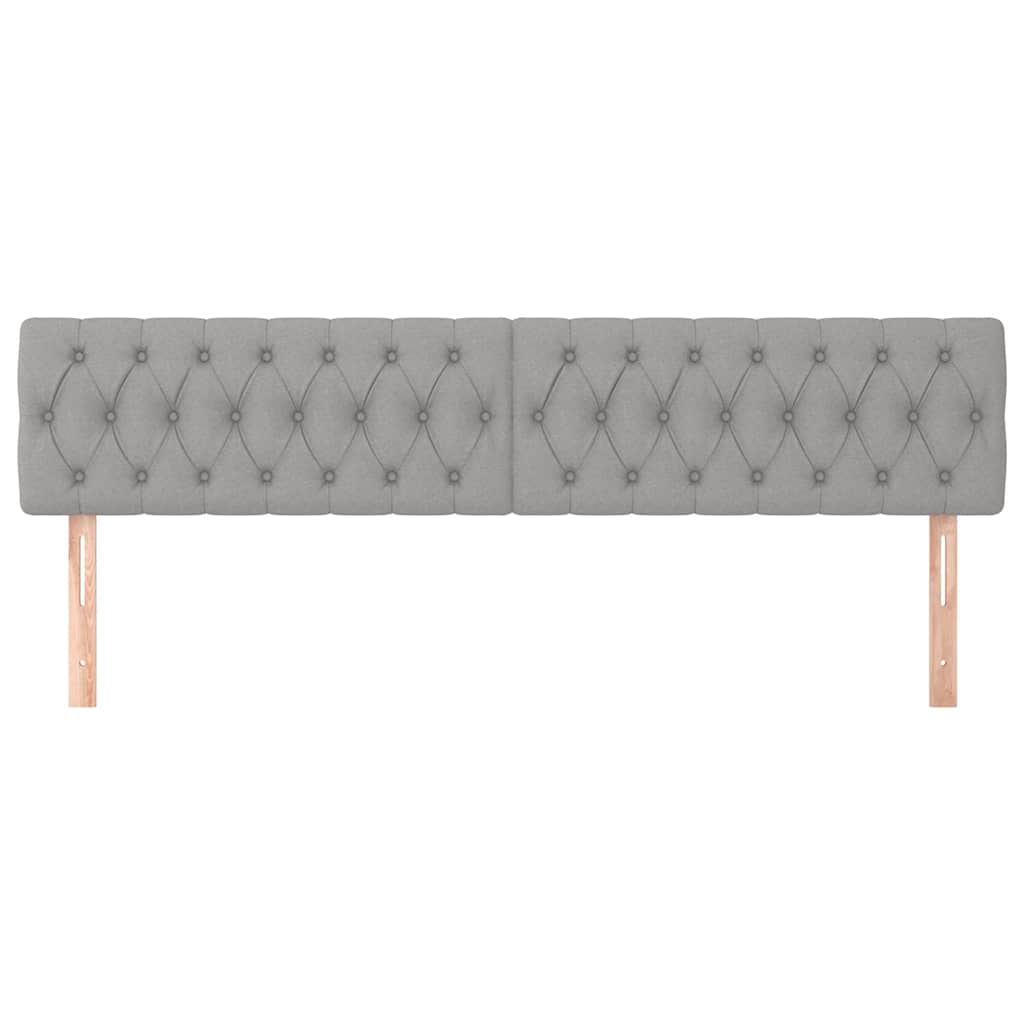 Vidaxl hoofdborden 200x7x78 88 cm stof lichtgrijs